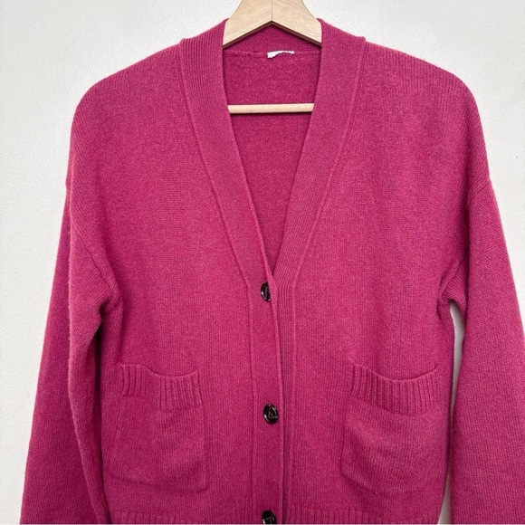 RAILS Womens Smal Cashmere Wool Button Lindi Magenta Cardigan - Picture 5 of 16
